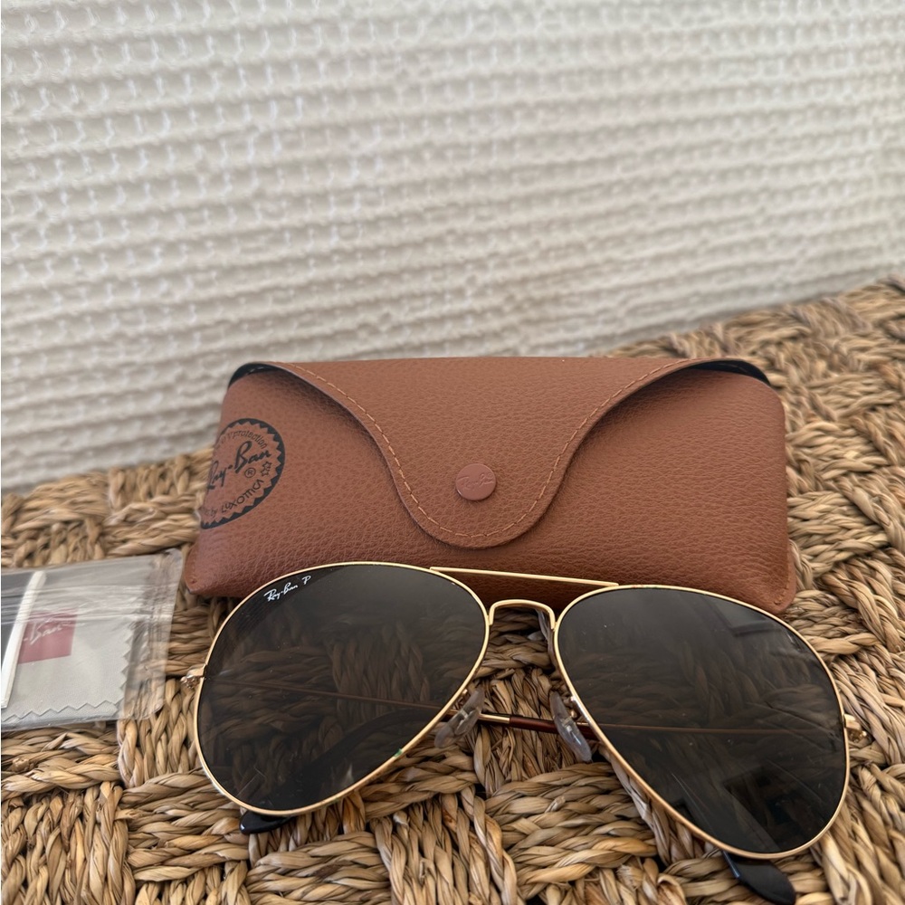 Brown gold Polarozed Ray Bans